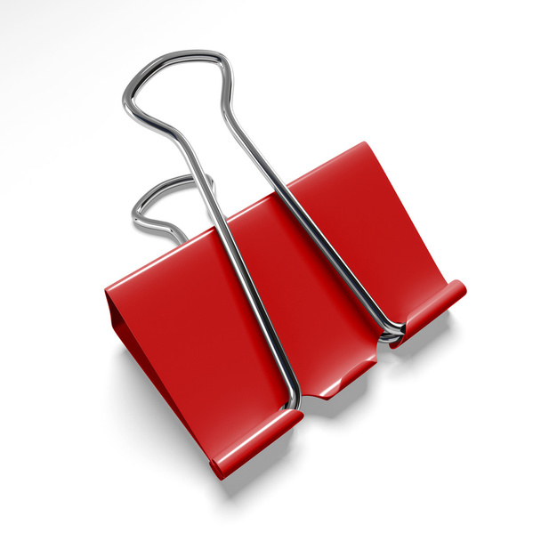 Red binder clip - Photo, Image