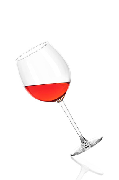 Pink wine on white background - Foto, afbeelding