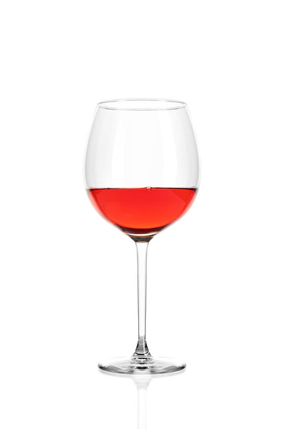 Pink wine on white background - Фото, изображение