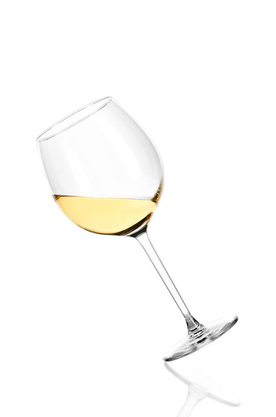 White wine on white background - Foto, Imagem