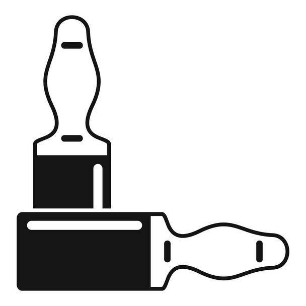 Icono de ampolla de jeringa, estilo simple - Vector, Imagen