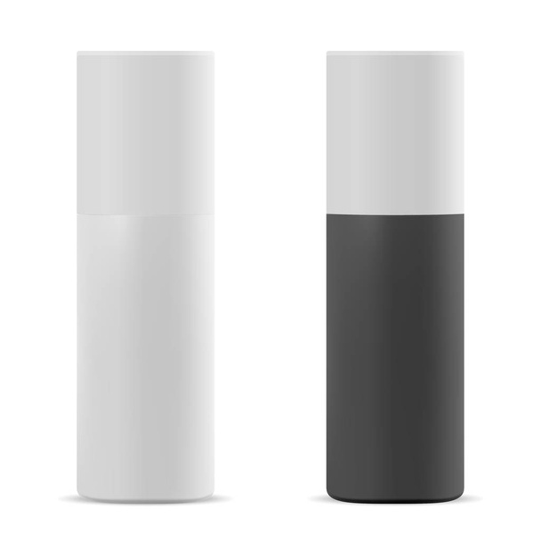 Spray Bottle. Aerosol Can. Cosmetic Tube Mockup - Vector, Image