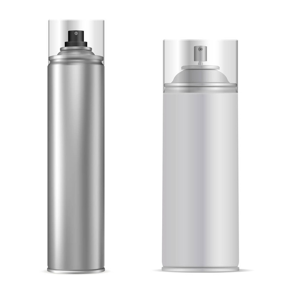 Spray Can. Tubo de aerosol de aluminio. Botella vectorial
 - Vector, Imagen