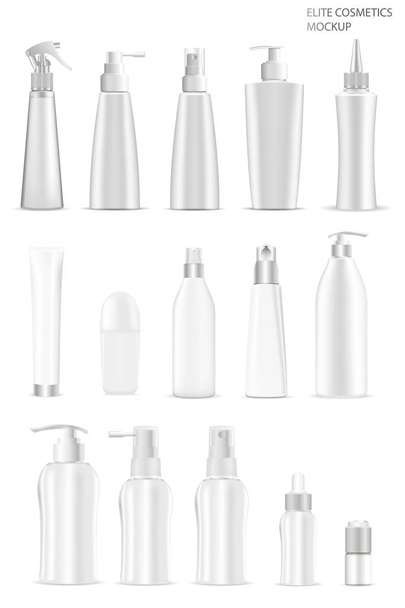 Cosmetische Fles. Vector Shampoo, lotion container - Vector, afbeelding