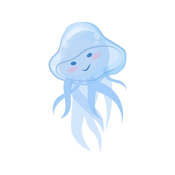 глибоководні медузи ізольовані на білому
 - Вектор, зображення