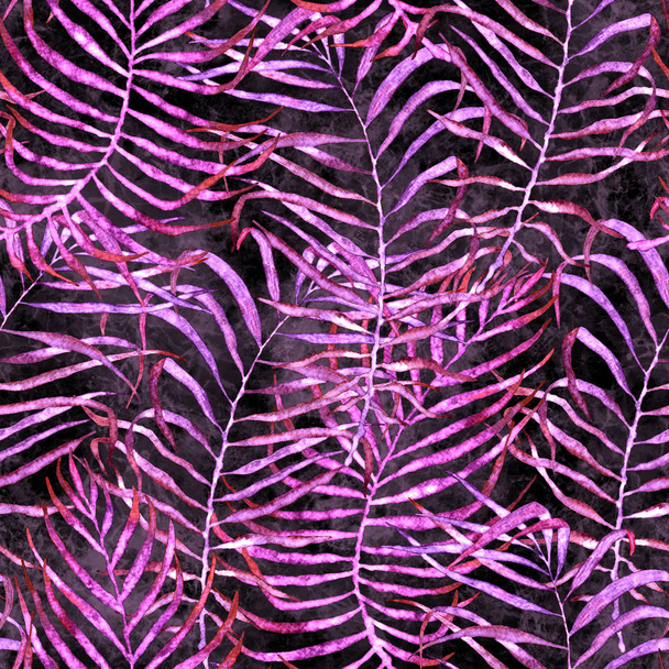 Tropical seamless pattern. Watercolor tangled palm - Fotó, kép