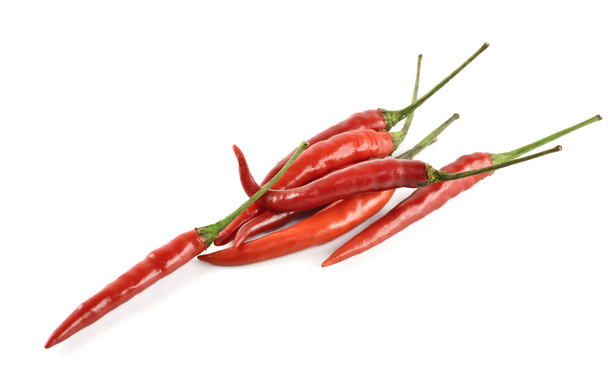 Hot chili pepper izolovaných na bílém - Fotografie, Obrázek