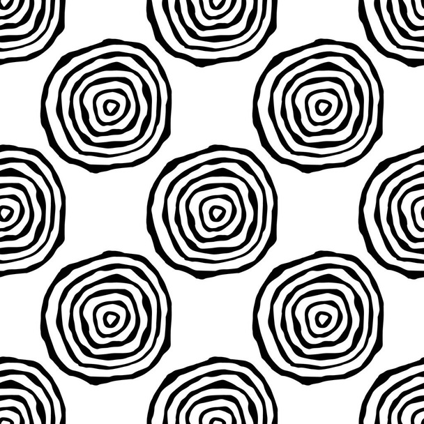 seamless pattern with annual rings - Vetor, Imagem