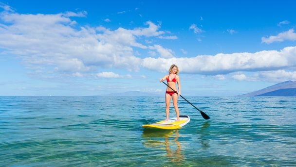 Stand Up Paddle Surfing In Hawaii - Foto, Imagem