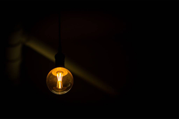 Vintage neon Light bulb in house  - Photo, Image