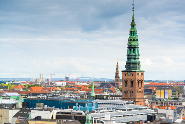 Kopenhagen, Denemarken oude skyline van de stad - Foto, afbeelding