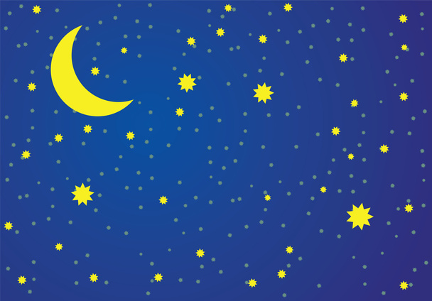 Vector illustration of night sky. - Vector, Image