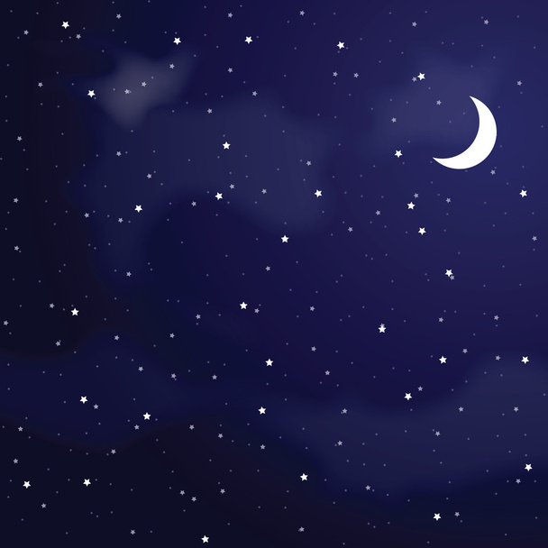 Vector illustration of night sky. - Vektor, kép