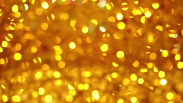 Abstract blurred gold background. bokeh background - Footage, Video