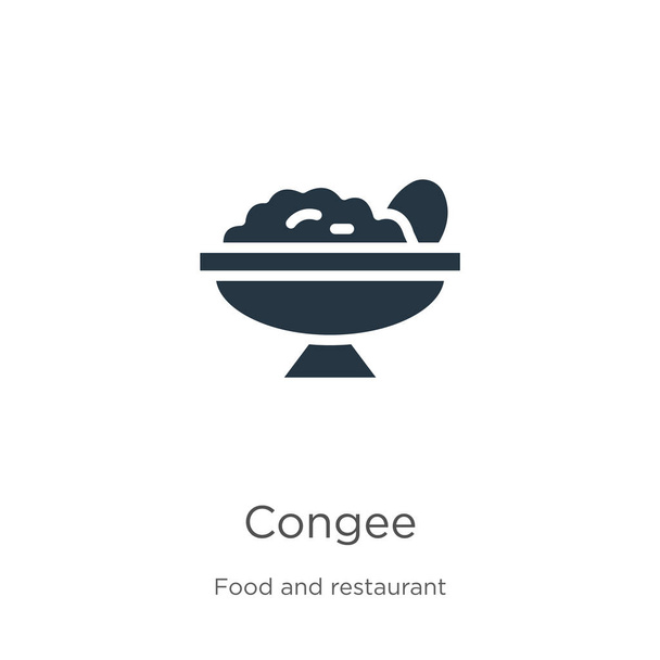 Kongói ikon vektor. Trendi lapos congee ikon élelmiszer és étterem gyűjtemény elszigetelt fehér alapon. Vektor illusztráció használható web és mobil grafikai tervezés, logó, eps10 - Vektor, kép