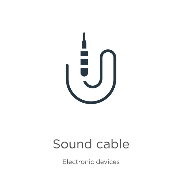 Sound-Kabel-Symbol-Vektor. trendiges flaches Soundkabelsymbol aus der Sammlung elektronischer Geräte isoliert auf weißem Hintergrund. Vektorillustration kann für Web- und Mobile-Grafikdesign verwendet werden, Logo, eps10 - Vektor, Bild