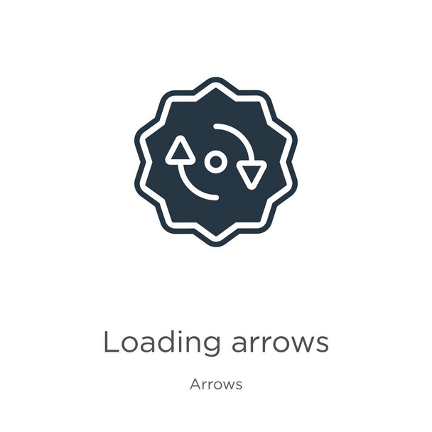 Loading arrows icon vector. Trendy flat loading arrows icon from arrows collection isolated on white background. Vector illustration can be used for web and mobile graphic design, logo, eps10 - Vector, Image