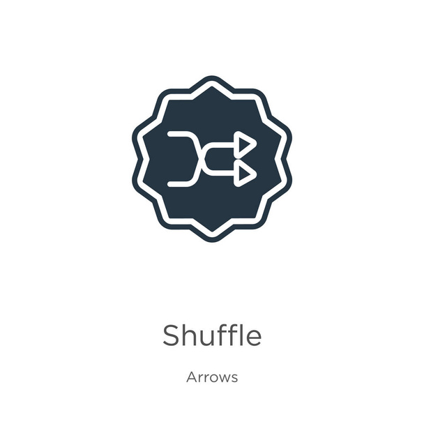 Shuffle vector icono. Icono de moda shuffle plana de la colección de flechas aisladas sobre fondo blanco. La ilustración vectorial se puede utilizar para el diseño gráfico web y móvil, logotipo, eps10
 - Vector, imagen