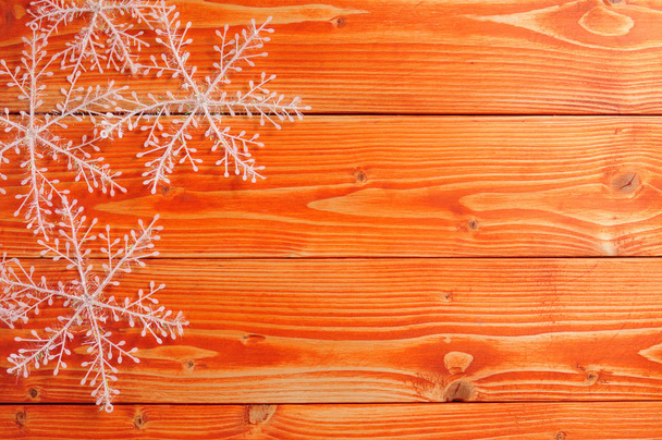 Snowballs on a wooden background - Valokuva, kuva