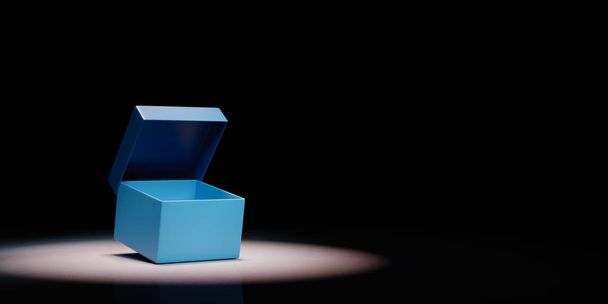 Открыть синий ящик на черном фоне
 - Фото, изображение