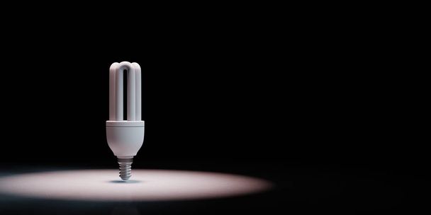 люмінесцентна лампа, освітлена на чорному тлі
 - Фото, зображення