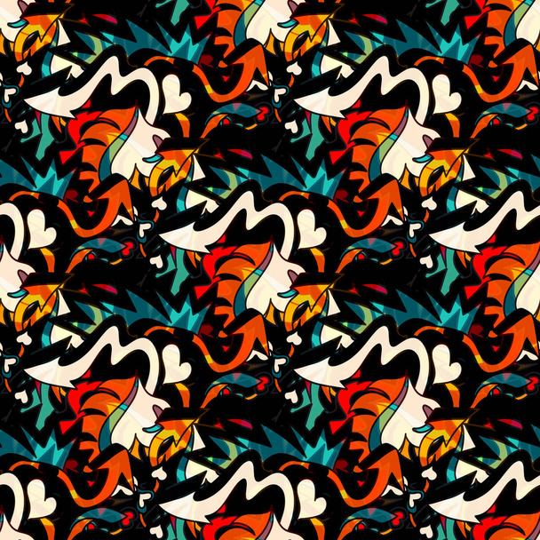 bright abstract pattern in the style of graffiti qualitative illustration for your design - Fotó, kép