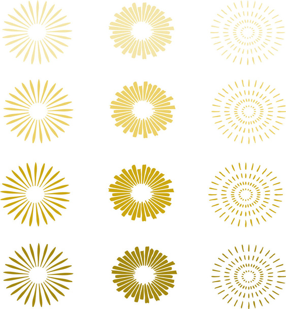 vetor sunburst set abstrato em segundo plano
 - Vetor, Imagem