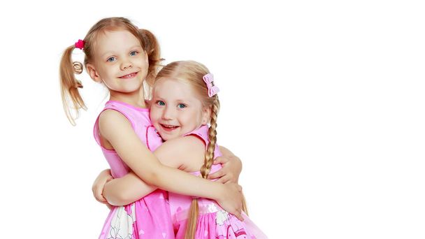 Two cute little girls in full growth - Valokuva, kuva