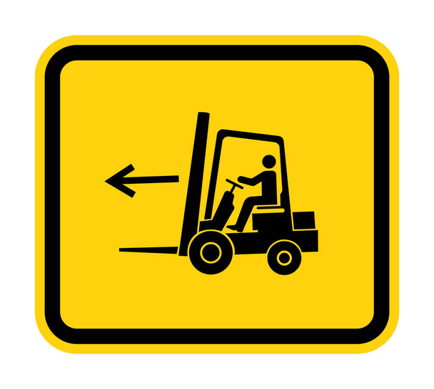 Forklift σημείο αριστερό σύμβολο Απομονώστε σε λευκό φόντο, διανυσματική απεικόνιση  - Διάνυσμα, εικόνα