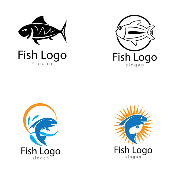 Modèle de logo poisson. Symbole vectoriel créatif - Vecteur, image