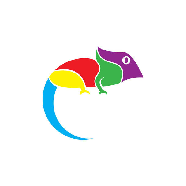 Gyík Chameleon Gecko animall logó és szimbólum vektor illusztrálja - Vektor, kép