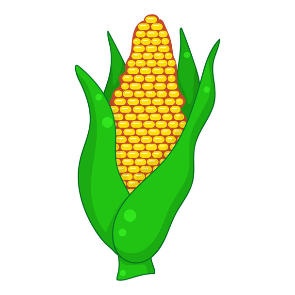 Кукурудзяна ізольована ілюстрація на білому тлі
 - Вектор, зображення