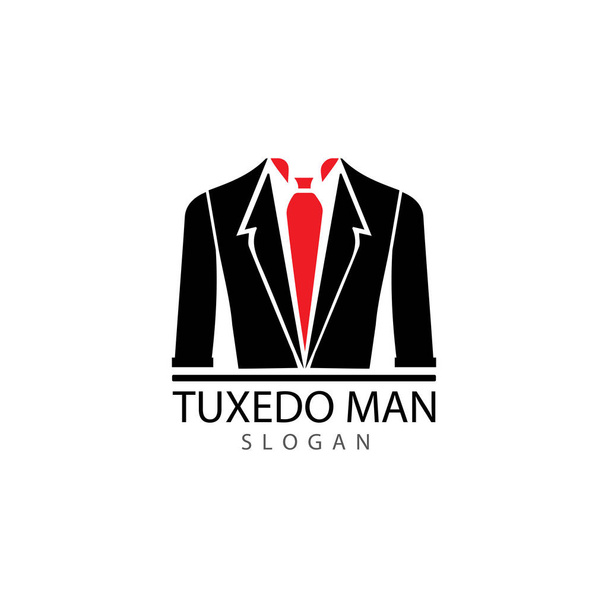 Szablon wektora projektu logo Tuxedo man - Wektor, obraz