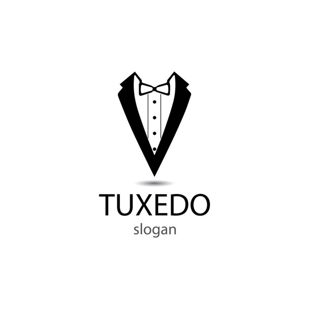 Tuxedo man logo design vector template - Vector, Image