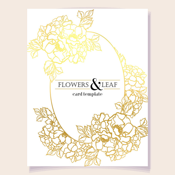 floral template, invitation card, background, vector illustration  - ベクター画像
