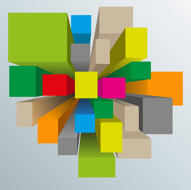 cubos de colores
 - Vector, imagen