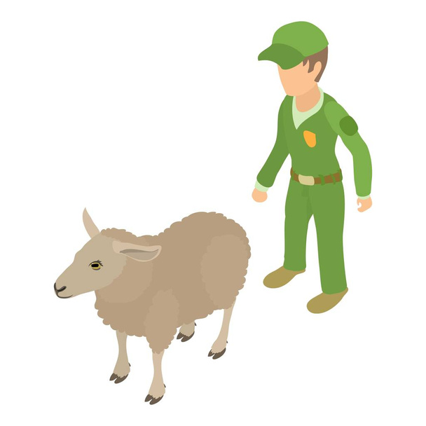 Ikone der tierärztlichen Versorgung, isometrischer Stil - Vektor, Bild