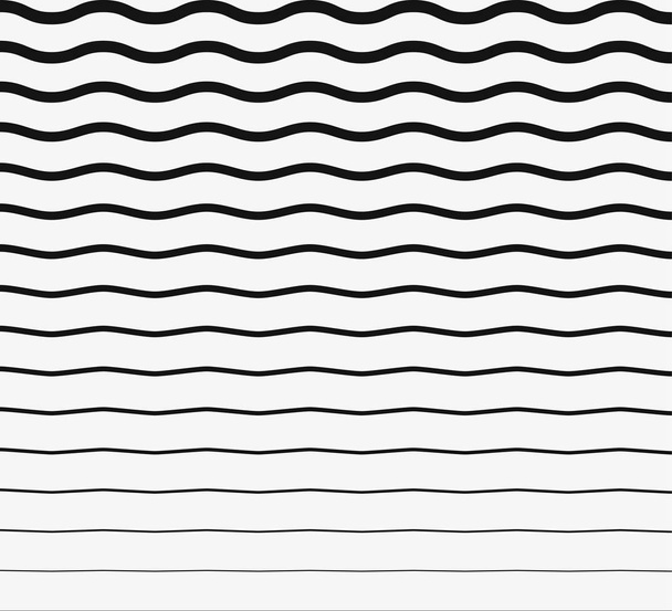 Wavy horizontal lines. Vector illustration, flat design. - Vector, Image