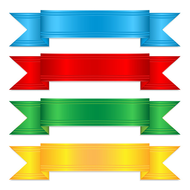 zestaw kolorowych ribbons.elements dla décor.vector - Wektor, obraz