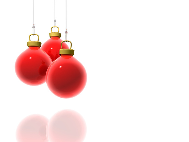 Red Christmas Balls - Photo, Image