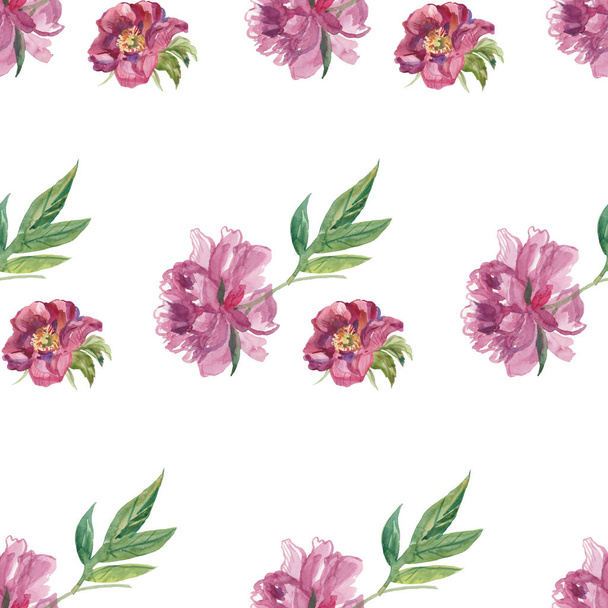 Aquarelle motif sans couture avec des pins roses. Imprimer sur un blanc est
 - Photo, image