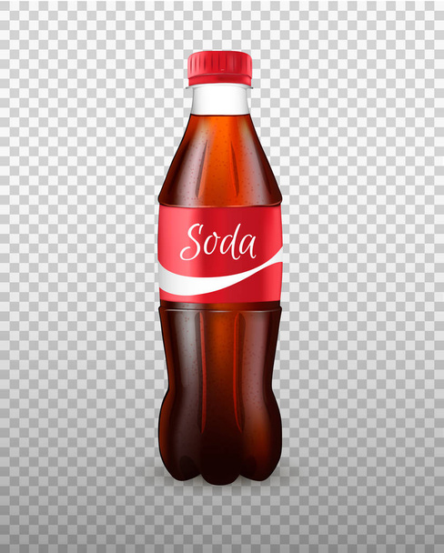 Flasche Cola. Fast-Food-Getränk Symbol.  - Vektor, Bild