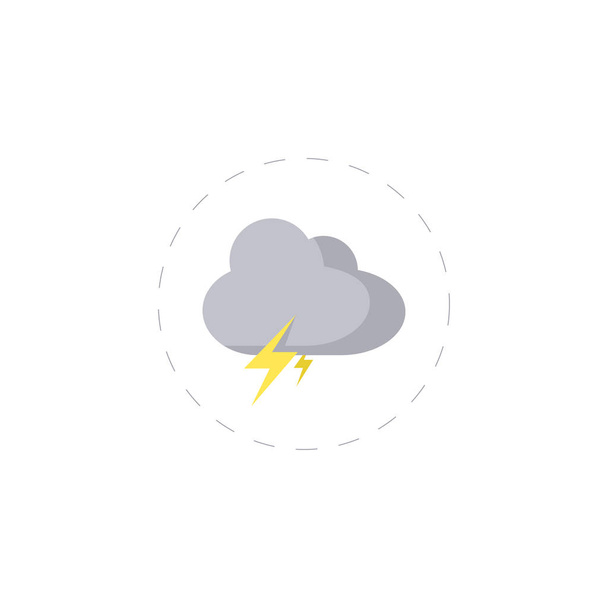 Lightning a felhő vektor ikon mobil koncepció és webes alkalmazások design - Vektor, kép