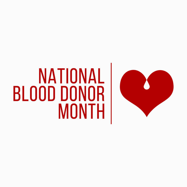 Vector illustration on the theme of National Blood donor month of January. - Vector, Image