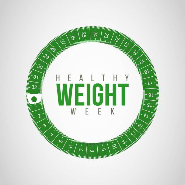 Векторная иллюстрация на тему недели здорового веса в январе
 - Вектор,изображение