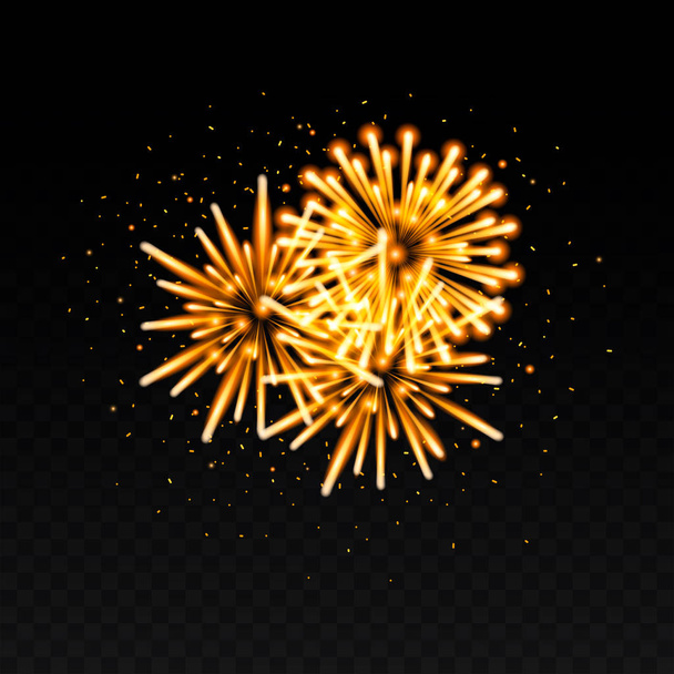 New year fireworks decoration  - Vector, Image