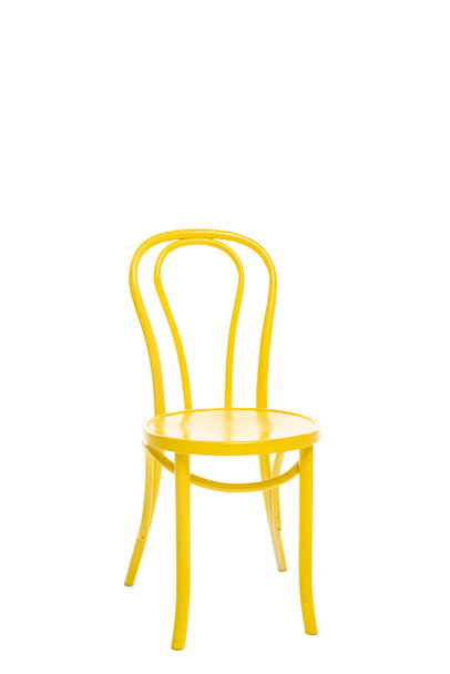 Comfortabele gele stoel geïsoleerd op wit - Foto, afbeelding