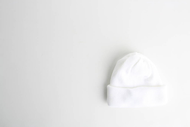 white wool hat for baby - Photo, Image