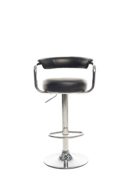 Modern black bar stool isolated on white - Foto, imagen