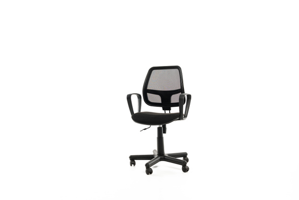 Comfortable office chair with copy space isolated on white - Photo, Image